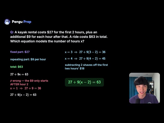 SAT Math: Word Problems for Linear Equations in One Variable (Part 1)