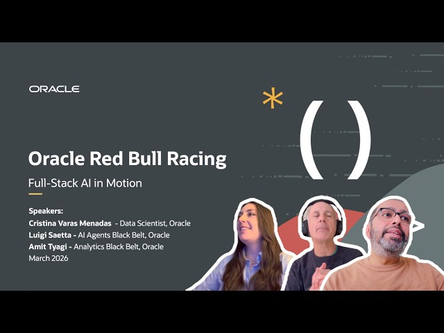Developer Coaching - Oracle Red Bull Racing: Full-Stack AI in Motion