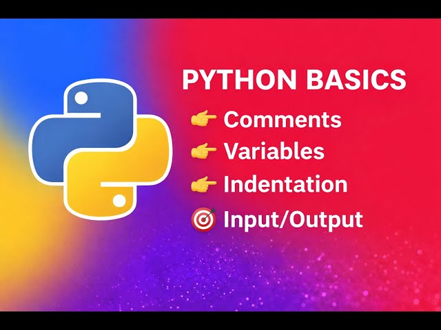 Python Basics: Comments, Variables, Indentation & Input/Output