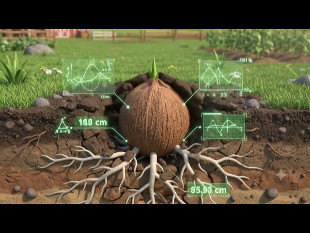 Nature’s code unlocked 🌴✨ The math and science behind how a coconut sprouts into a full tree. 
