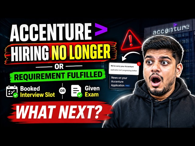 😱 Accenture Hiring No Longer? Booked Interview / Given Exam | What Next? | Accenture Shocking News