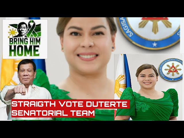 PDP SENATORIAL CANDIDATE STRAIGTH VOTE DUTERTEN #dss