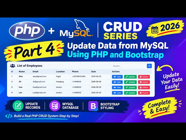How to Update MySQL Data Using PHP and Bootstrap Form