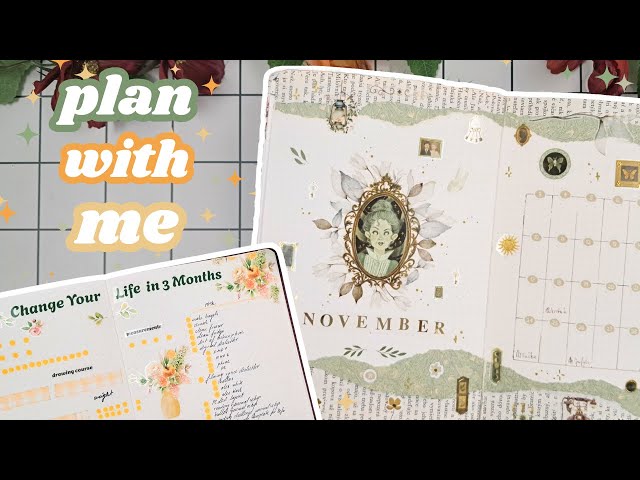 🪞 NOVEMBER 2025 Journal Setup 🍃 Green & Moody theme & Change Your Life in 3 Months Challenge Pages 💪