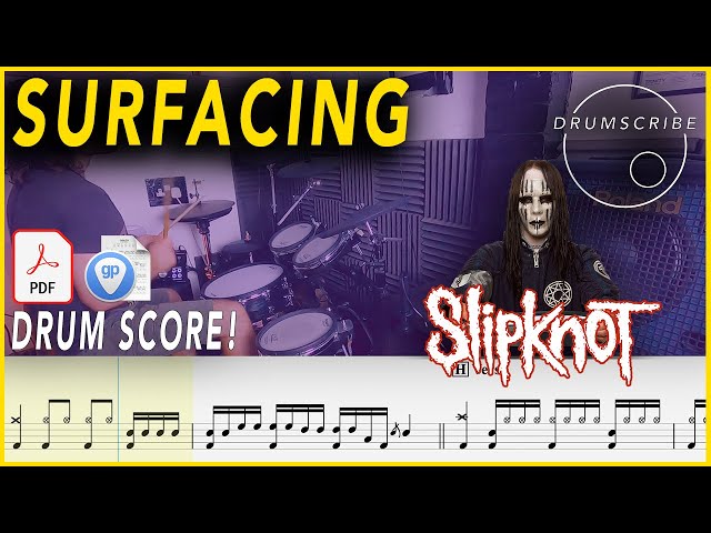 Surfacing - Slipknot | DRUM SCORE Sheet Music | #154 DRUMSCRIBE