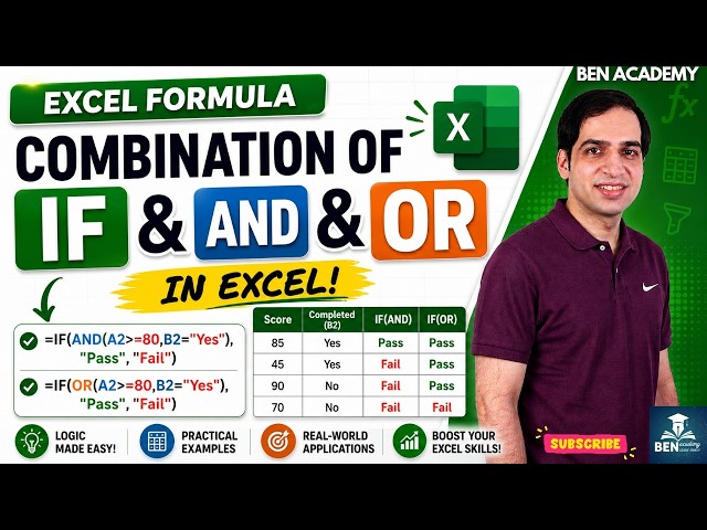 Excel IF + AND + OR: Combine Multiple Conditions Easily
