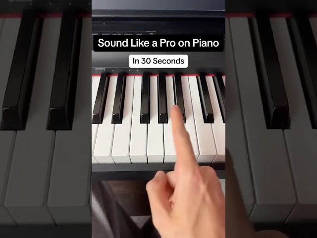 Sound Like a Pro on the Piano in 30 Seconds! #easy #piano #tutorial