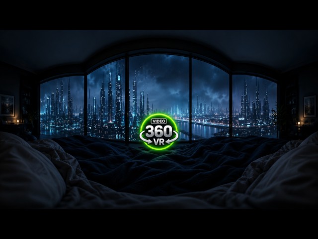 360° VR Rain on the Window 🌧️ | Sleep Faster with Soothing Rain Sounds