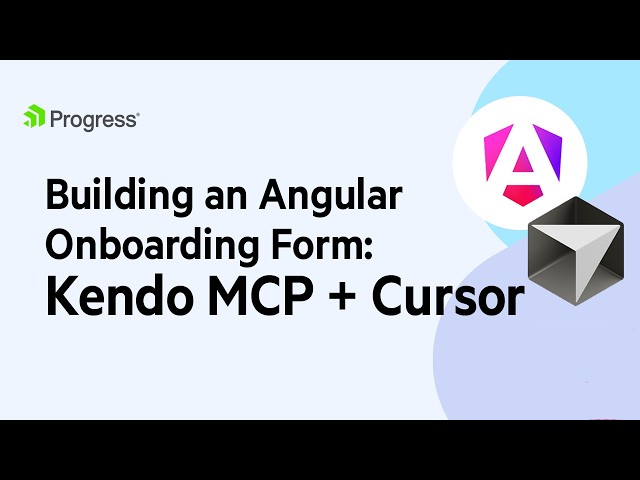 Build an Angular Onboarding Form with Kendo UI for Angular MCP + Cursor (AI Workflow Demo)