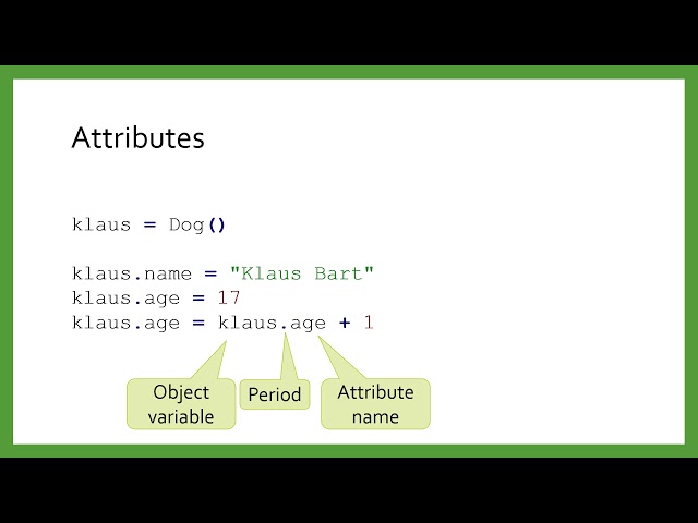 Attributes and Methods
