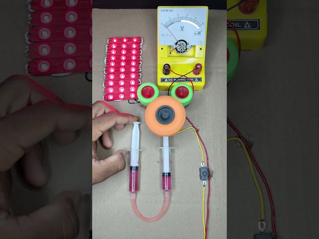 Anlong Voltmeter & Ten fog Light Powered by Regenerative Braking System | DC Motor #shorts #dcmotor