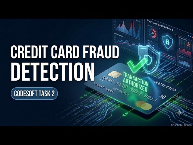 Credit Card Fraud Detection Using Machine Learning | CodeSoft Task 2 | Python ML Project