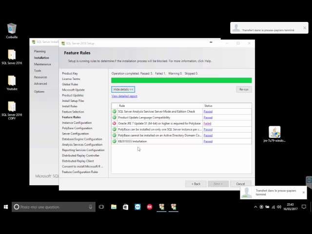 How to Install Oracle JRE 7 Update while installing SQL Server 2016