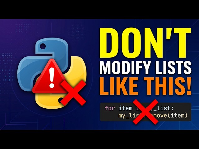 50 🐍 Modifying Lists While Iterating in Python | Common Mistakes & Safe Solutions