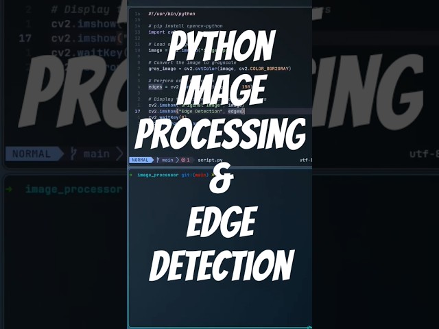 Image Processing and Edge Detection in Python with OpenCV #python #ai #code #programming #coding