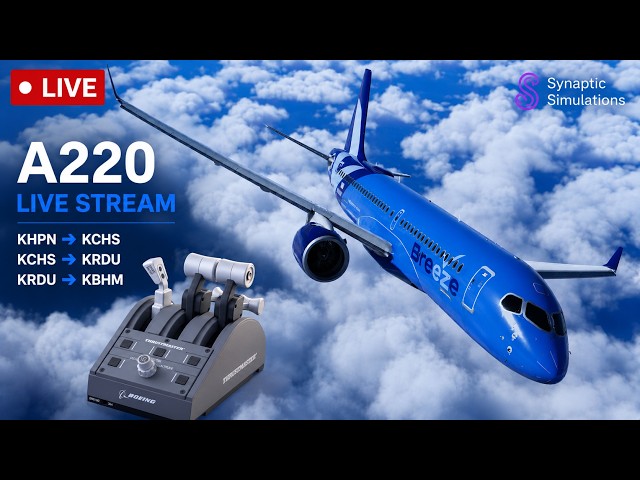 Synaptic A220 v1.0.3 | Flying Airbus with the Thrustmaster Boeing Throttle? | Real World Breeze OPS