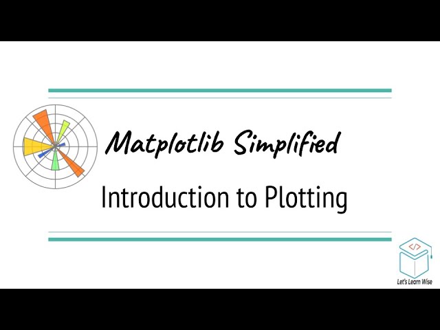 Matplotlib Tutorials | Introduction to Plotting - Line Plot | AI Simplified