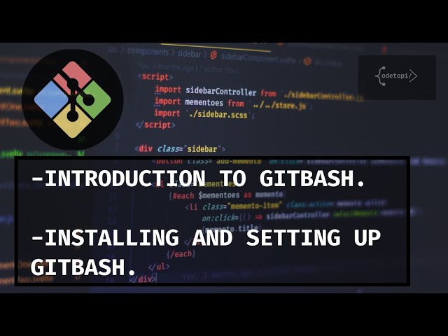 Introduction to gitbash | Installing and Setting up #01