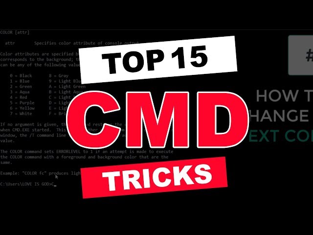 Top 15 Command Prompt Tricks In Tamil |    Top 15 Basic CMD Tricks | 15 Amazing Shortcuts | Tamil