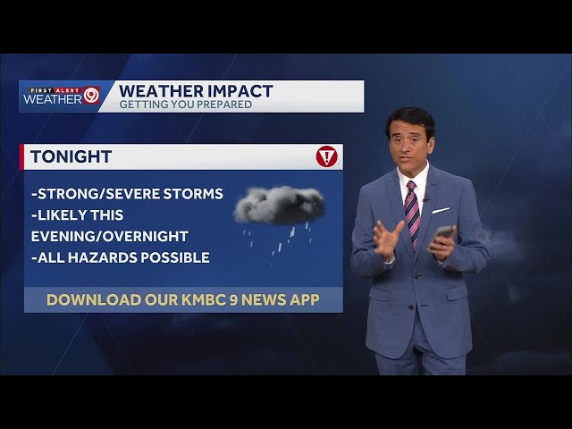 Kansas City weather: Strong to severe thunderstorms possible overnight
