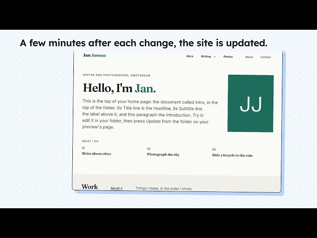 Foldocs: turn a shared Google Drive folder into a website