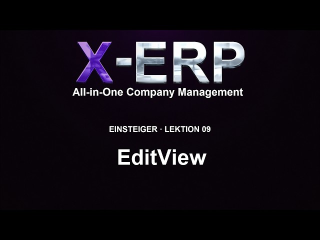 X-ERP Beginner Course 09 – Understanding the Edit View