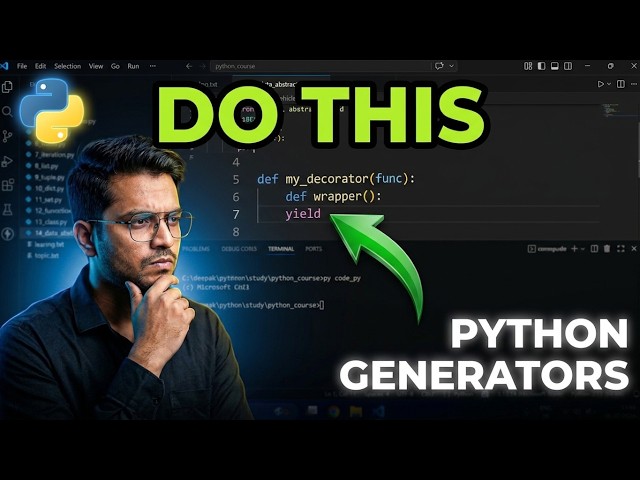 Python Generator Explained 🚀 | yield vs return | Real-Life Examples | Beginner to Advanced