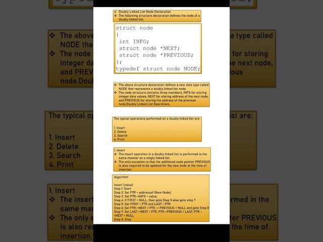 DOUBLY LINKED LIST #linkedlist #datastructures #datastructure #computerscience #bca #linkedlists