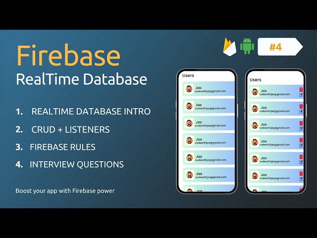 Firebase Realtime Database in Android Kotlin 2026 | Complete CRUD + Realtime Listeners | Part 4