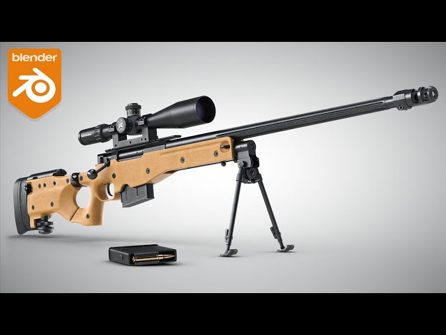 Blender Gun Modeling Tutorial - AWM Sniper Rifle (Aryan)