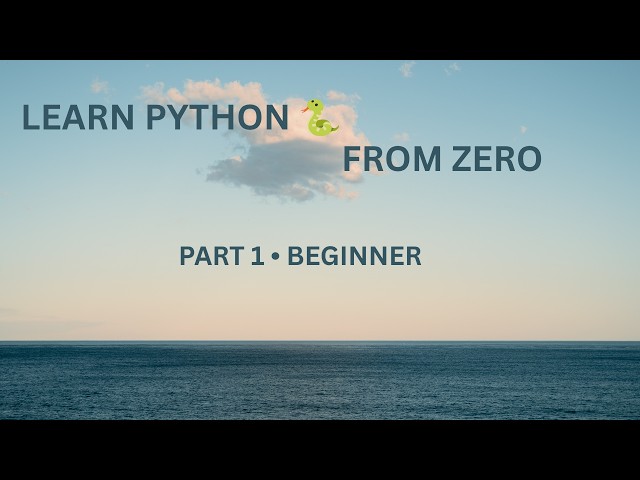 Python for Beginners in Tamil 🐍 | Learn Python from Scratch | Part 1