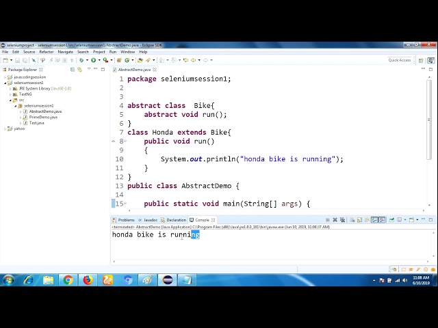 Java Abstraction with examples