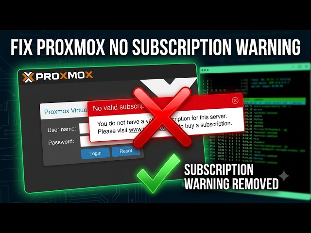 How to Remove the Proxmox "No Valid Subscription" Pop-Up