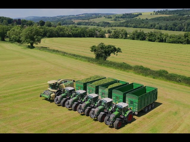 Bryan Bros at 1st cut silage near Lismore Co Waterford in early June 2023