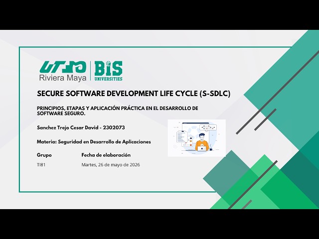 S-SDLC: Ciclo de Vida de Desarrollo de Software Seguro | Principios, Etapas y Aplicación Real