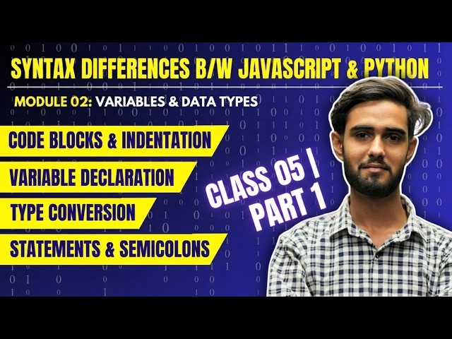 Syntax Differences: JS vs PY| Variables, Strings, Booleans & Null | Full Stack JS & Python Class 05