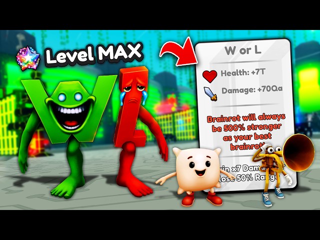 Unlocking MAX LEVEL W or L in Brainrot Evolution! (Roblox)