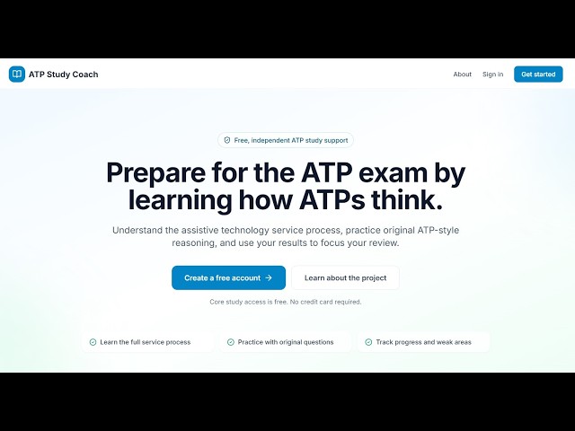 ATP Study Coach — Codex Project Demo