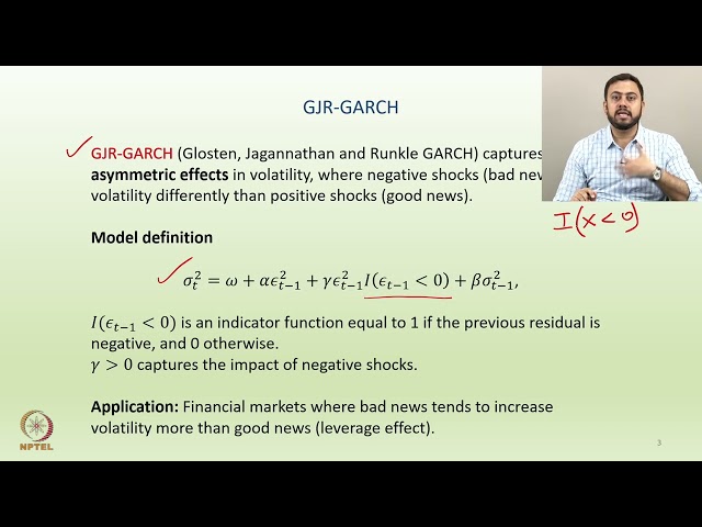 Week 10: Lecture 49: GARCH Model Extensions