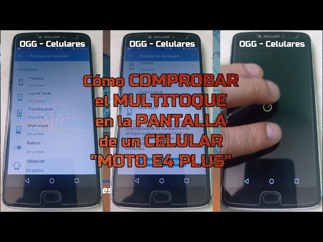 Cómo comprobar el multitoque en la pantalla de un celular Moto E4 Plus