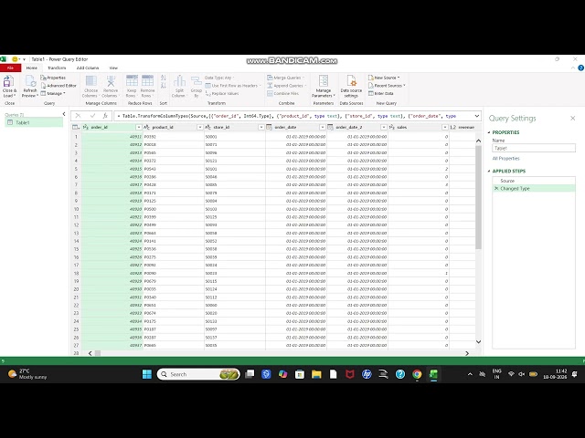 Open Power Query Editor  in Advance  Excel 