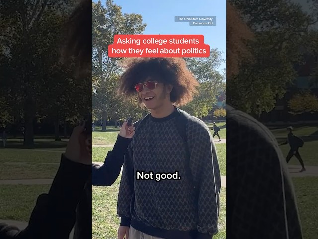 Asking college students how they feel about politics