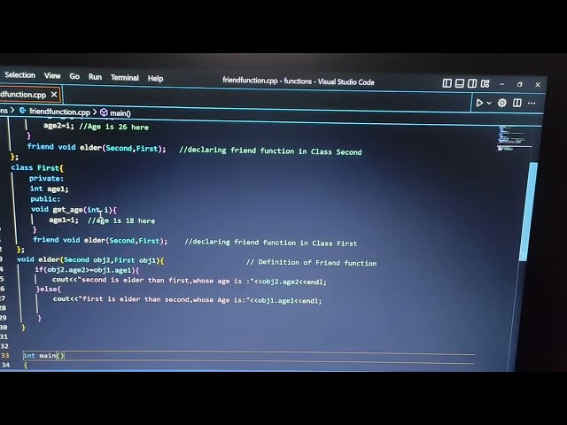 Friend Function Act as bridge between Two Classes|Friend Function|C++|OOps|@Yourtechnician