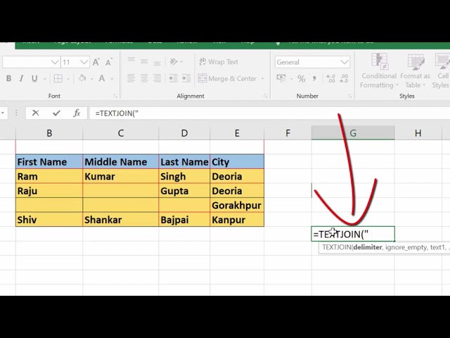 Text join formula in Microsoft Excel@COMPUTEREXCELSOLUTION