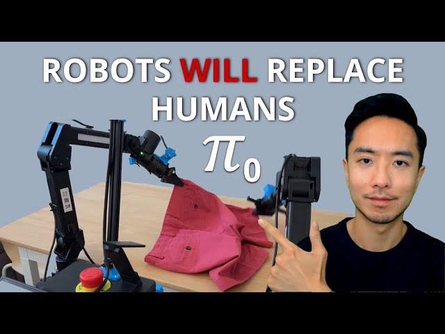 Pi0: General AI Robot Foundation Model (VLA) Controls Laundry Folding Robot and Any Human Task!