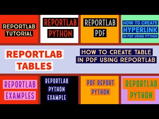REPORTLAB|REPORTLAB PYTHON TUTORIAL|How To Add Table In Pdf Using Reprtlab Python|PART:26