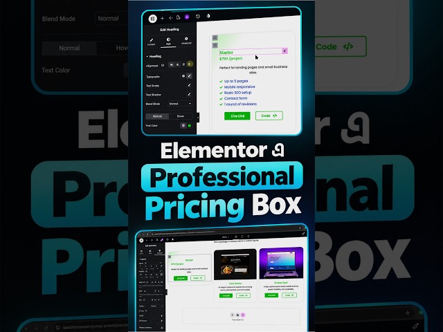 How to Create a Professional Pricing Box in Elementor | WordPress Elementor Tutorial