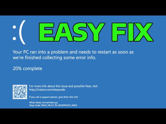 How To Fix STOP 0x00000050 PAGE FAULT IN NONPAGED AREA in Windows