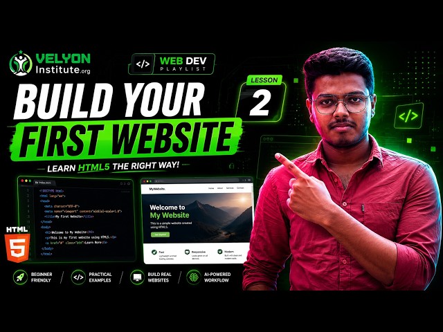 Learn HTML5 for Beginners | Build Your First Website (Foundation #2)