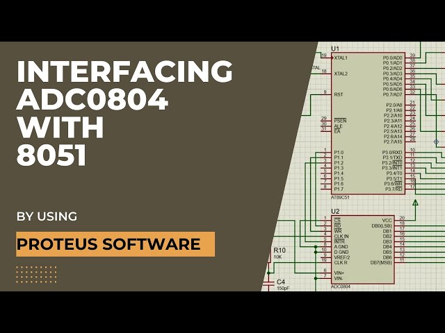 Interfacing ADC0804 with 8051 using Proteus Software || Proteus Projects || 8051 Projects